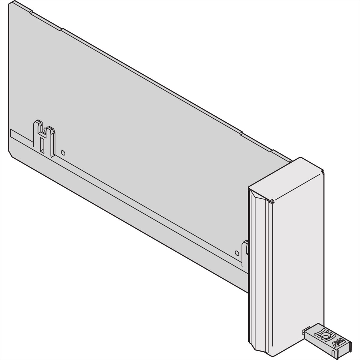SCHROFF AMC Filler Module ECO avec poignée fixe, Double Full-Size