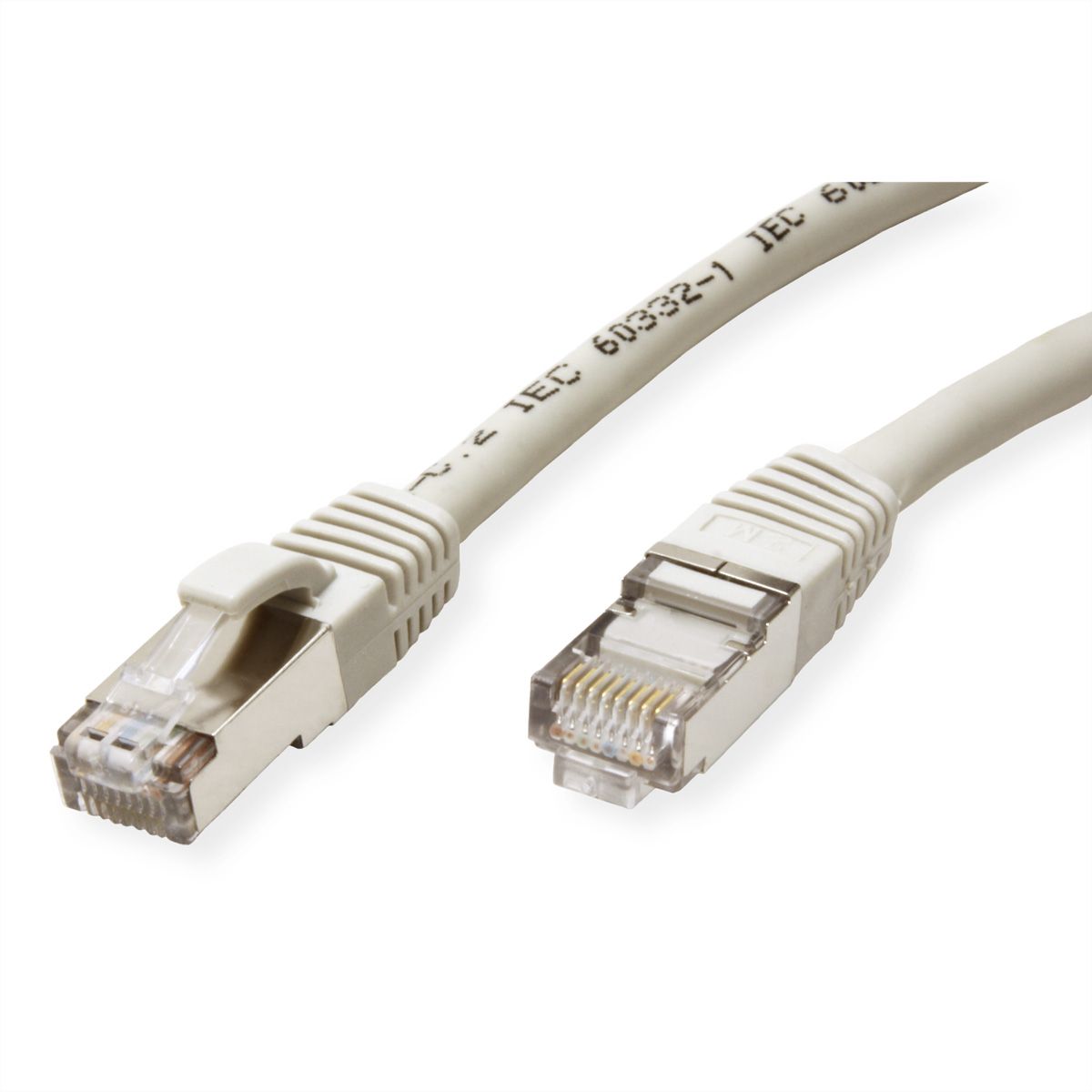 Cordon VALUE Cat.6 (Classe E) S/FTP LSOH, gris, 3 m