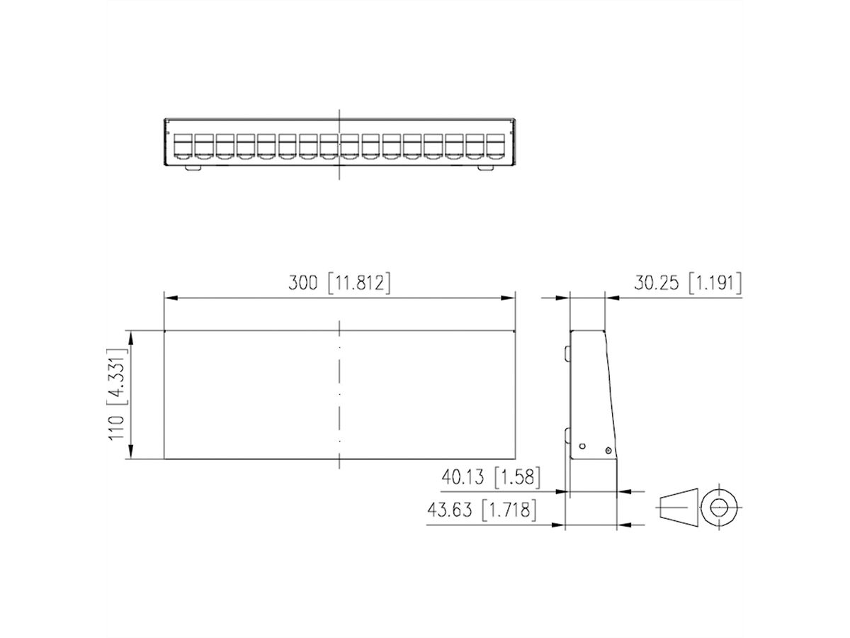 METZ CONNECT Modul boîtier en saillie 16 ports blanc pur, non équipé