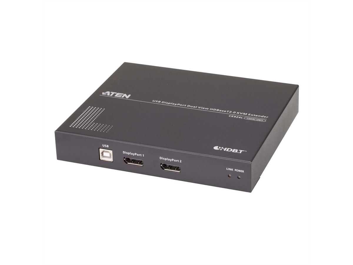 ATEN CE924 Système d’extension KVM USB DisplayPort double vue HDBaseT™ 2.0