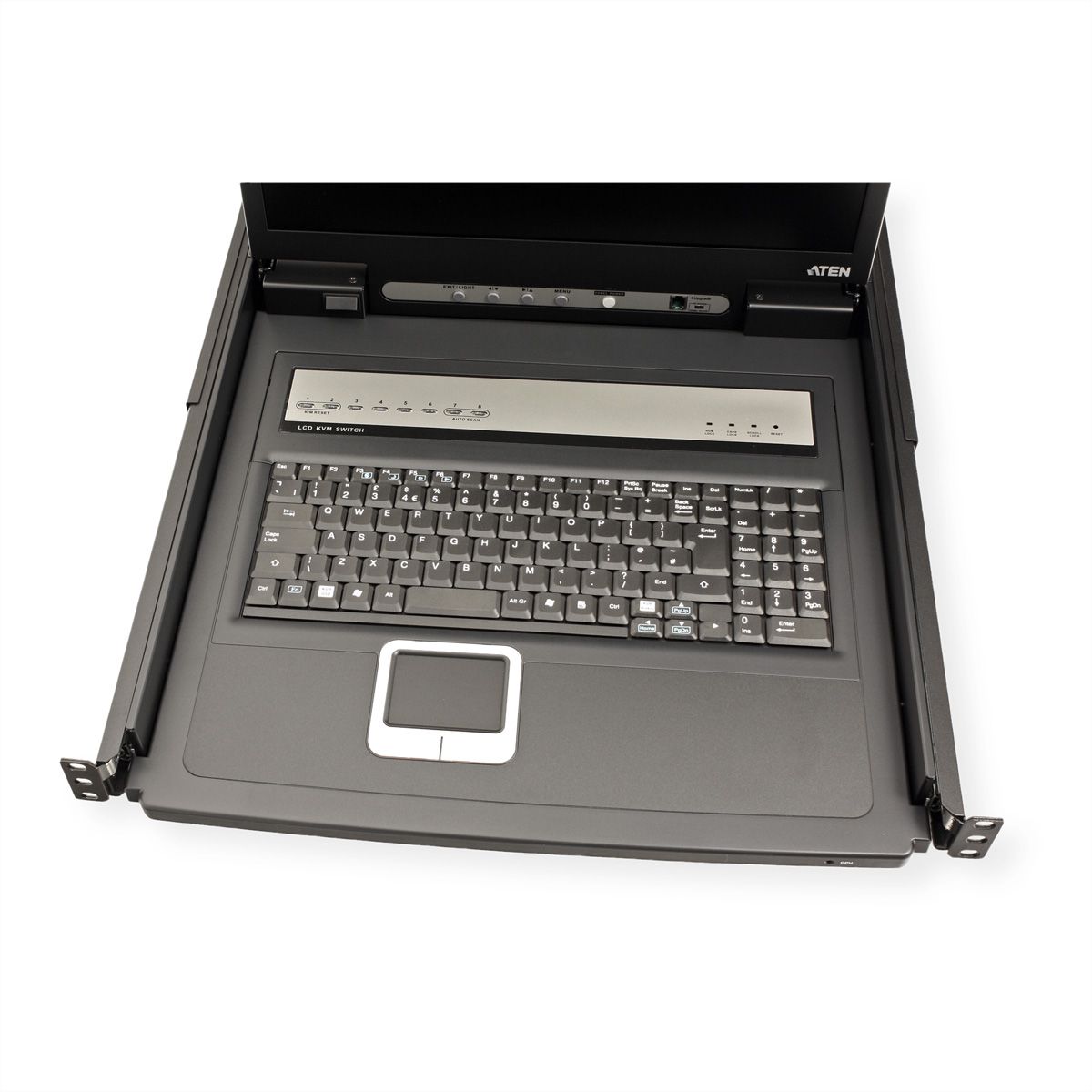 ATEN CL1308N Commutateur KVM, 48cm TFT, VGA, PS/2-USB, 8 ports, ES-Layout