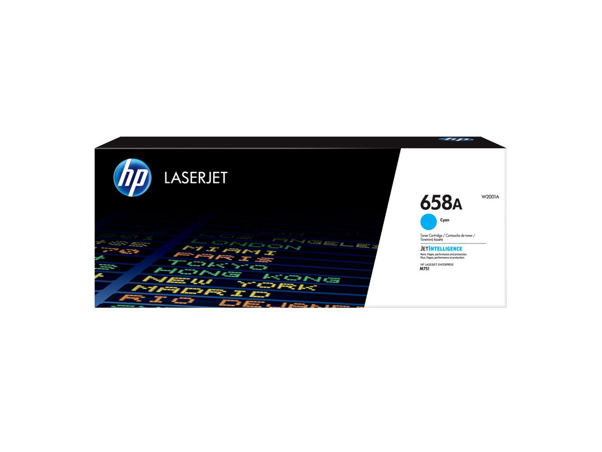 HP Toner cyan LaserJet 658A authentique