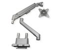 ROLINE Support double LCD, fixation sur bureau, vérin à gaz, 5 articulations, 17-23", jusqu'à 2x 9 kg, argent