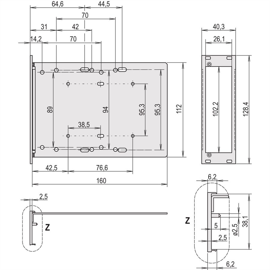 SCHROFF CPCI Module pour unité d'entraînement 1x 3 1/2", 3 U vertical, avec face avant