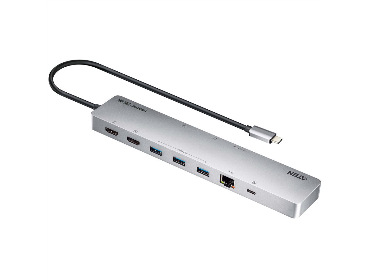 ATEN UH3240 Station d'accueil multiport USB-C 11-en-1, avec passage d'alimentation