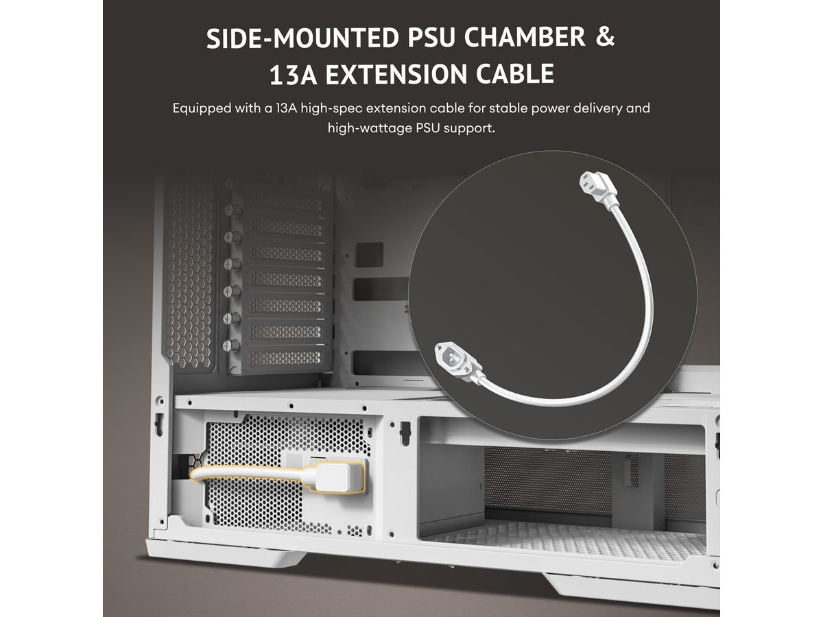 ANTEC Boîtier PC Constellation C6 Curve Air, format ATX Midi Tower, blanc