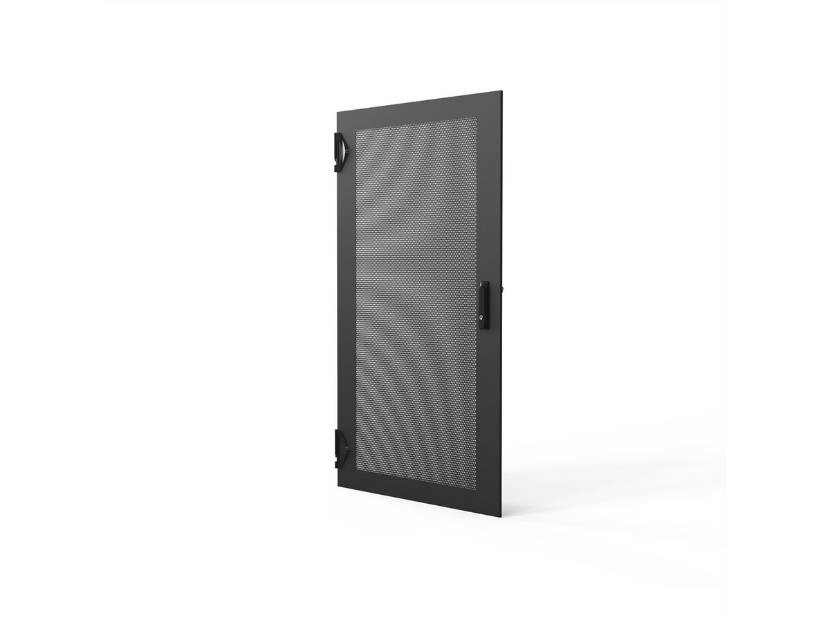 SCHROFF Porte 1200H 600L perforée  IP20 fermeture 1 point RAL7021