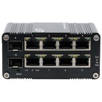 EXSYS EX-62035MPoE-SFP Mini commutateur industriel 8+2 ports Gigabit SFP PoE+, géré par le Web