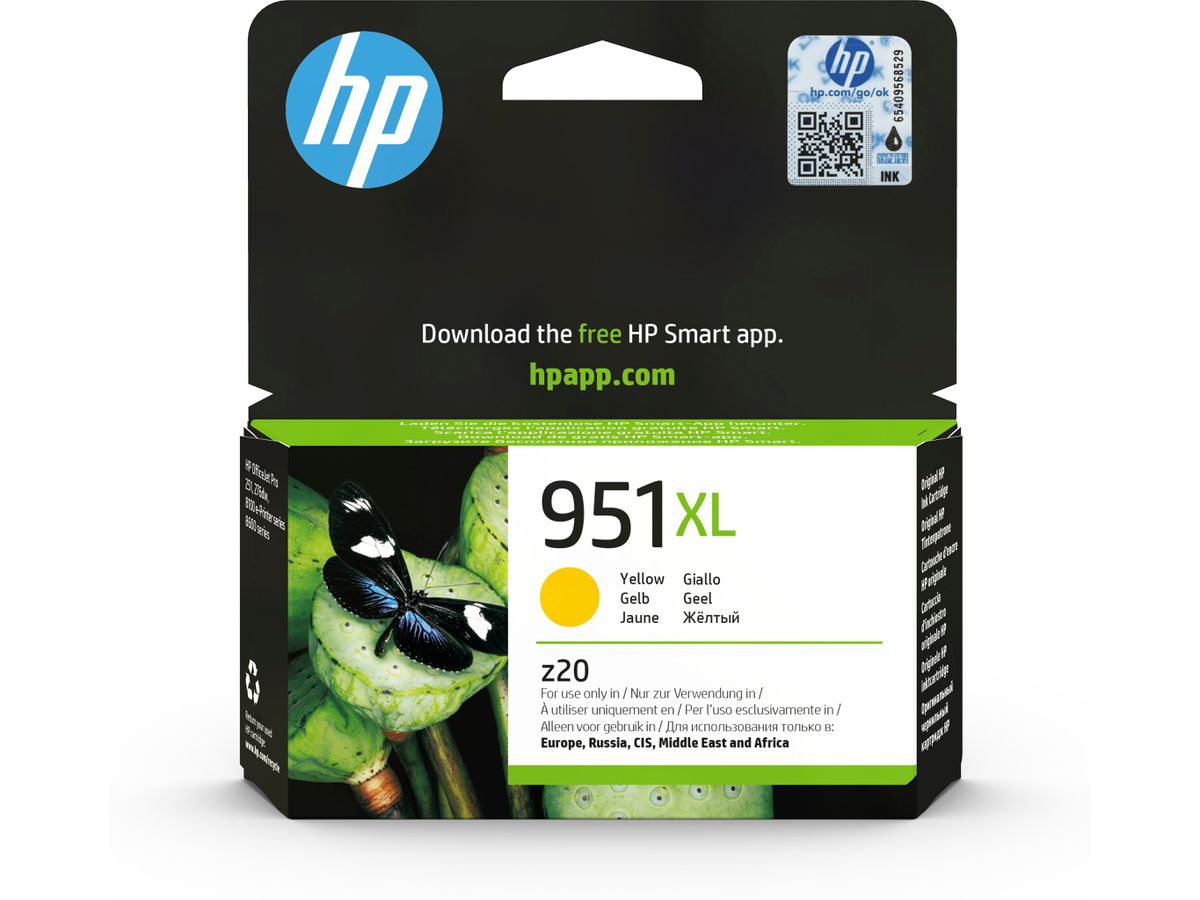 HP 951XL cartouche d'encre jaune grande capacité authentique