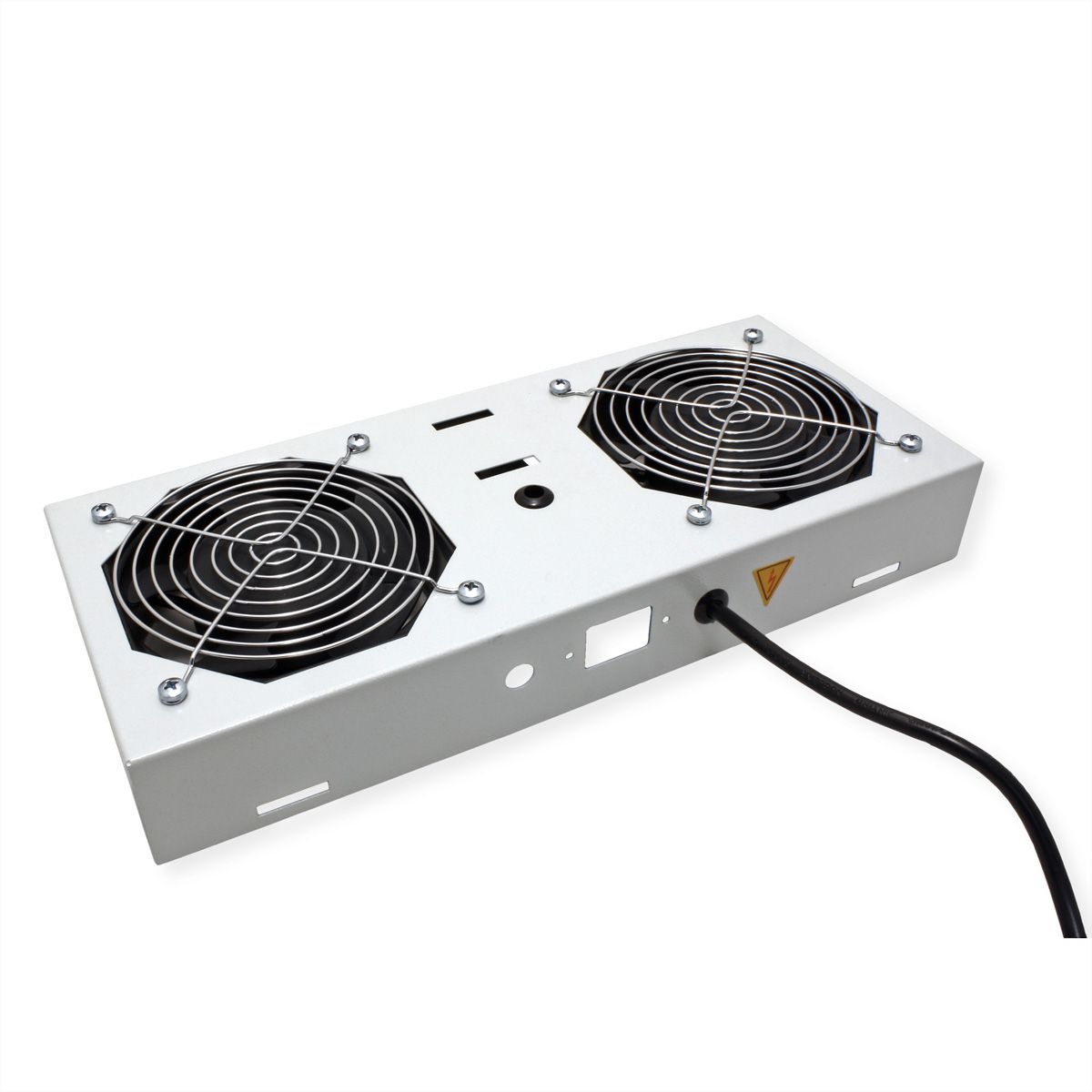 ROLINE 19" Unité de ventilation, 2 ventilateurs, pour boîtier mural, gris