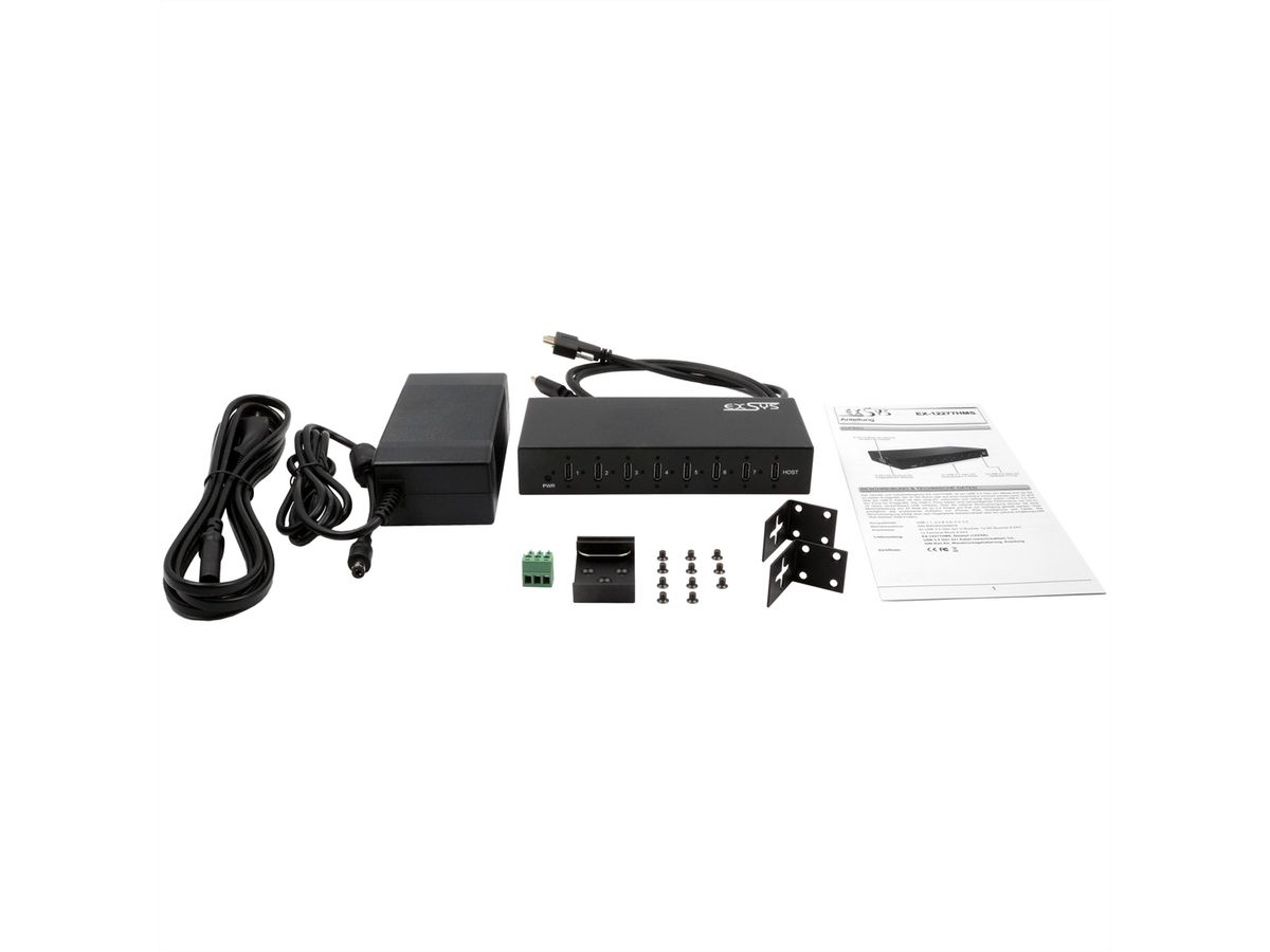 EXSYS EX-12277HMS HUB métallique 7 ports USB 3.2 Gen 2, 7x USB type C