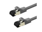 VALUE Cordon Cat.8 (Classe I) S/FTP (PiMF) fils tressés, LSOH, gris, 1 m