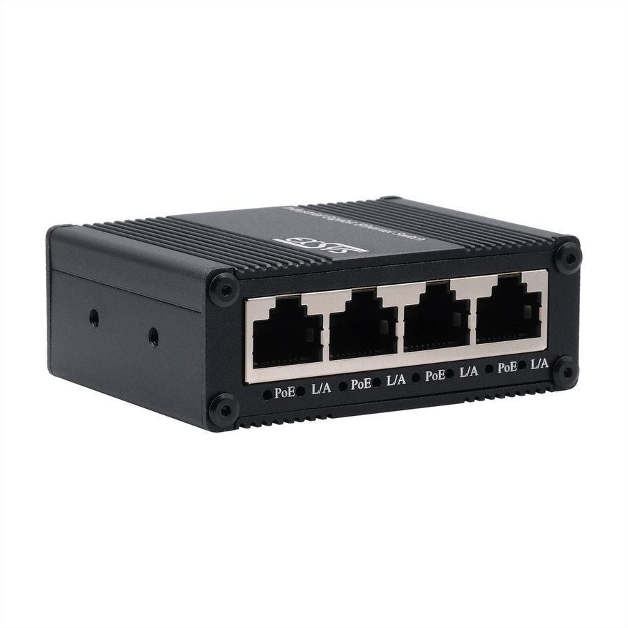 EXSYS EX-62021PoE-P Micro commutateur industriel Gigabit PoE à 5 ports, non géré