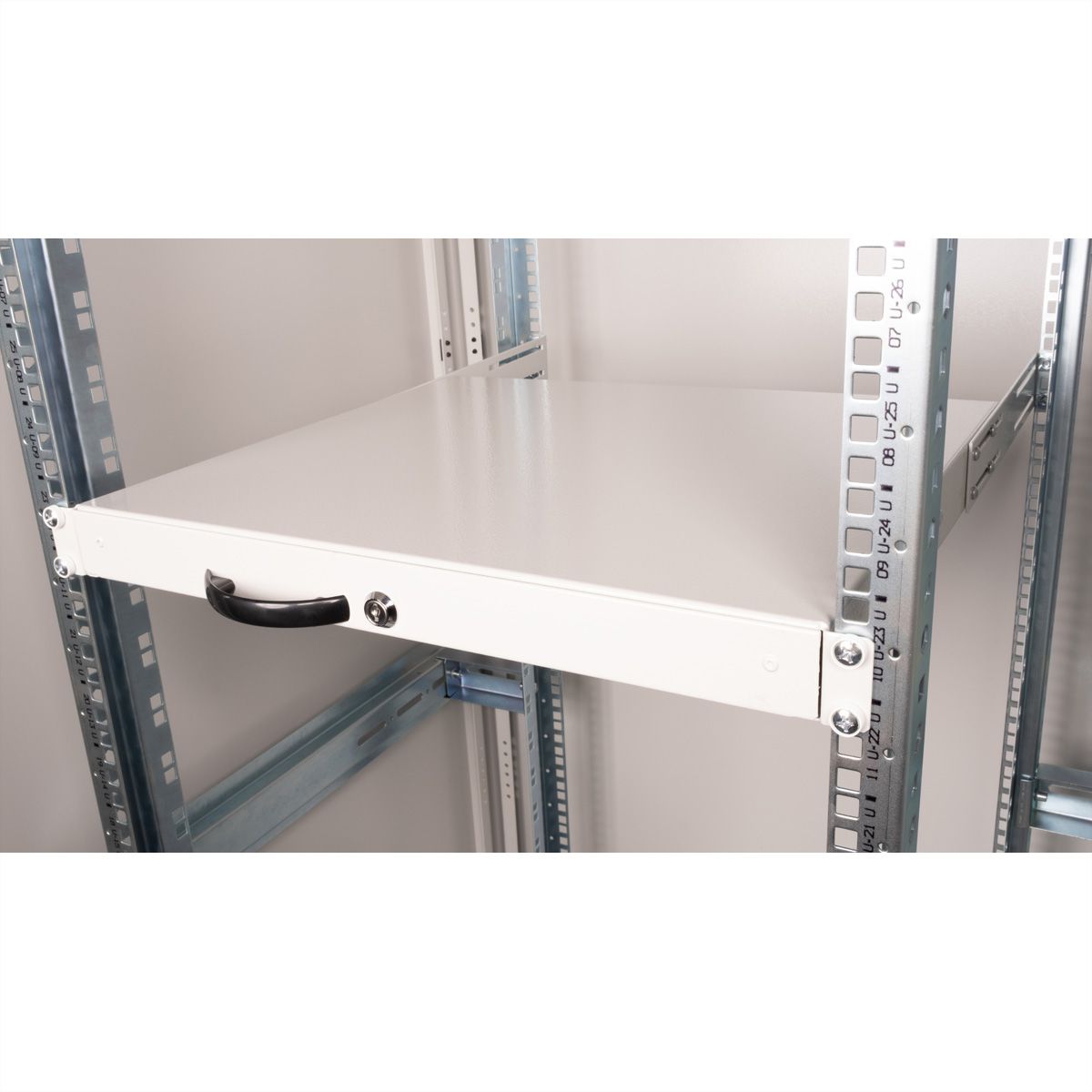 ROLINE 19" Tiroir pour clavier 1U, 400P fermable gris