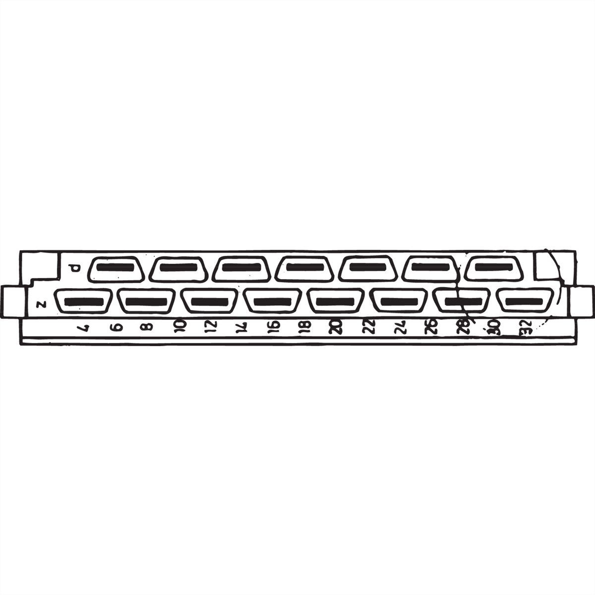 Connecteur SCHROFF Type H, EN 60603, DIN 41612, femelle, 15 contacts, longueur des broches 10.0 mm
