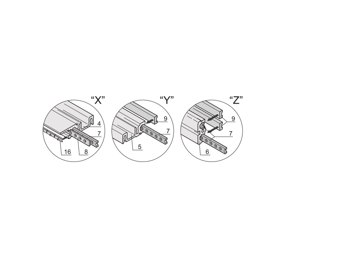 SCHROFF RatiopacPRO AIR Boîtier 19", blindage rétrofitable avec poignées, 3/4 U, 63 CV, 435 mm