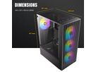 ANTEC AX27 RGB Elite Boîtier PC Midi Tower Gaming ATX, noir