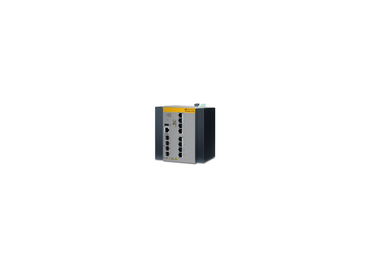 Allied Telesis AT-IE300-12GP-80 Géré L3 Gigabit Ethernet (10/100/1000) Noir, Gris Connexion Ethernet, supportant l'alimentation via ce port (PoE)