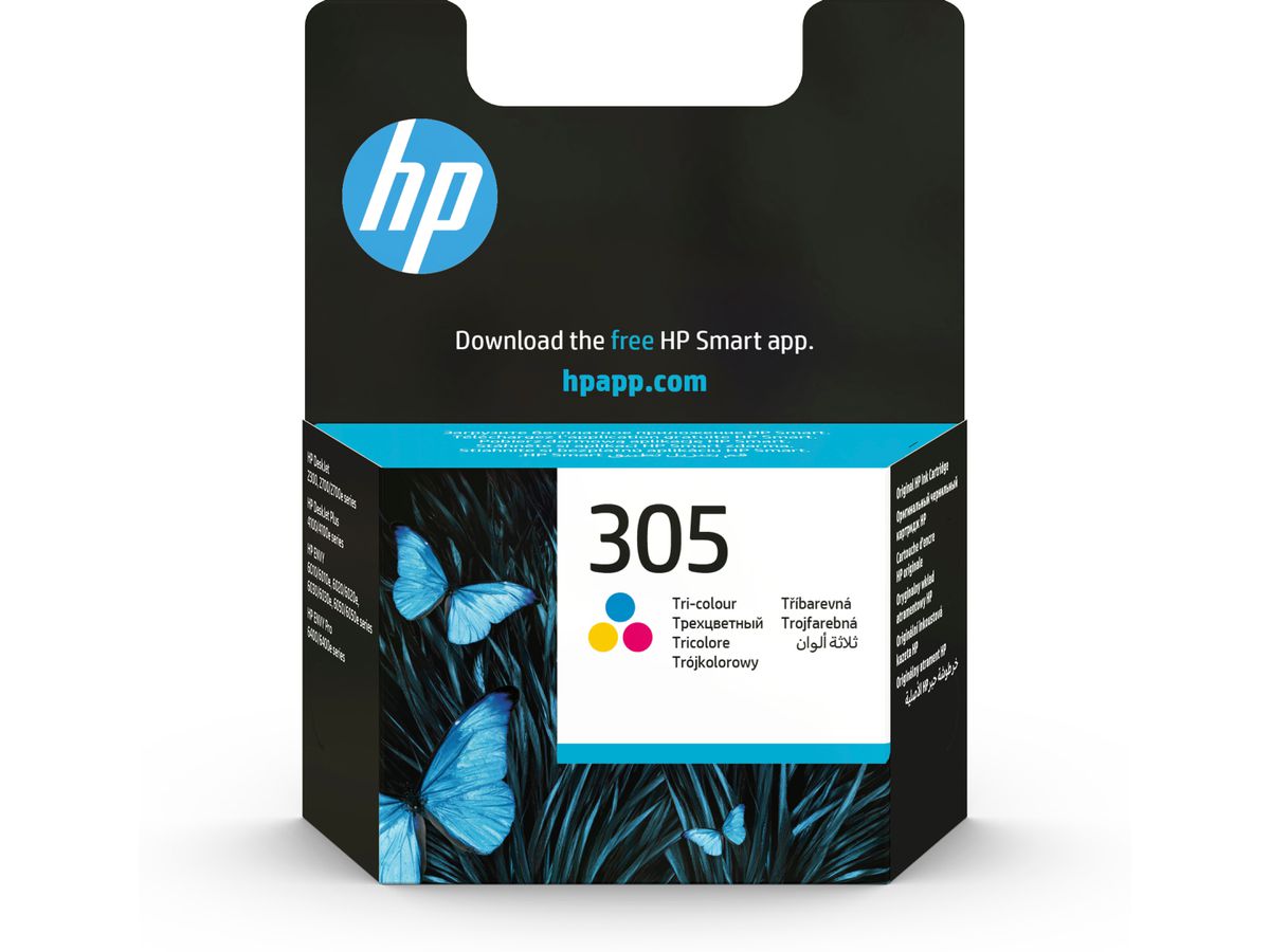 HP Cartouche d’encre trois couleurs 305 authentique