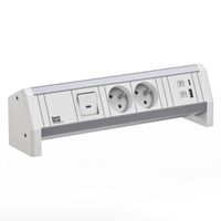 BACHMANN DESK 2xUTE 1xUSB A/C 22W 1xcommutateur GST18 RAL9010