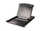 ATEN CL5708MW Commutateur KVM VGA LCD 43cm large à un seul rail PS/2-USB 8 ports , FR-Layout
