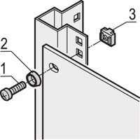 Kit d'assemblage SCHROFF 19", vis M6, rondelle M6, écrou M6, 4 pièces