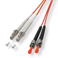 Câble Patch FO duplex 50/125µm LC/ST, orange, 2 m
