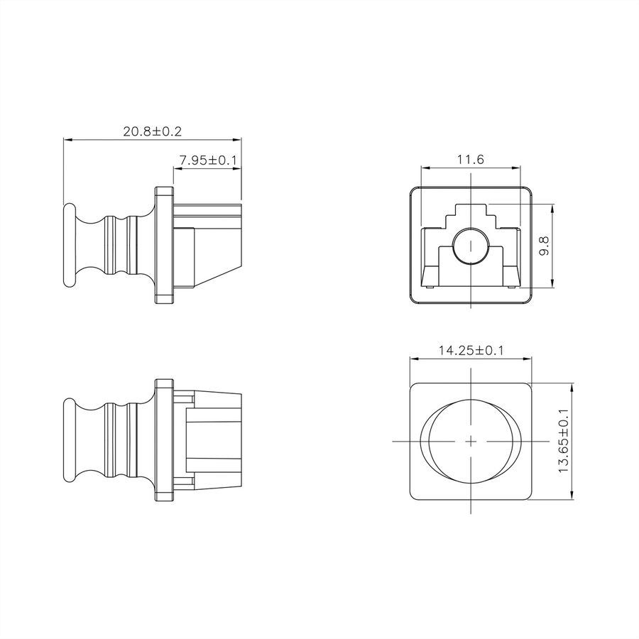 VALUE Protecteur anti-poussière pour prises RJ45, noir