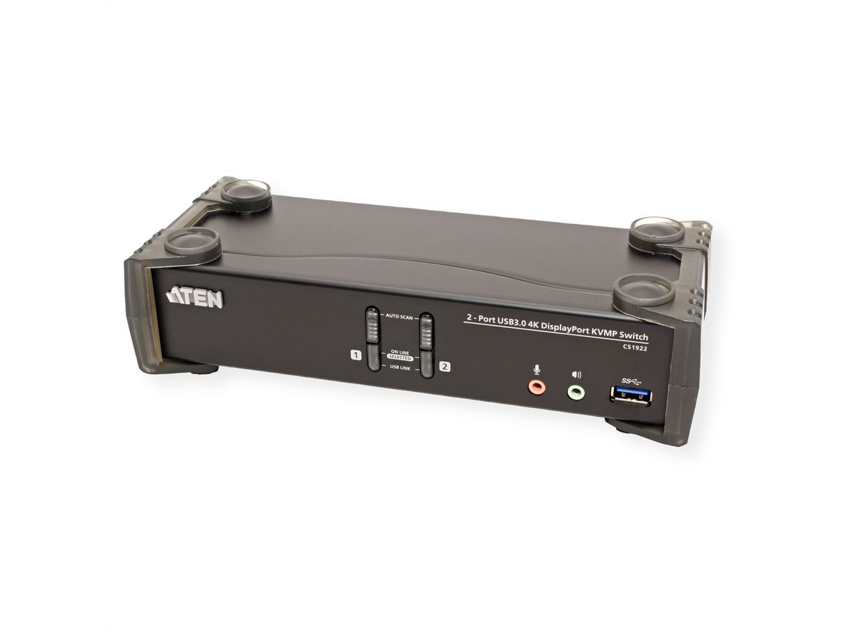 ATEN CS1922 Commutateur KVMP DisplayPort 4K 2 ports USB 3.0