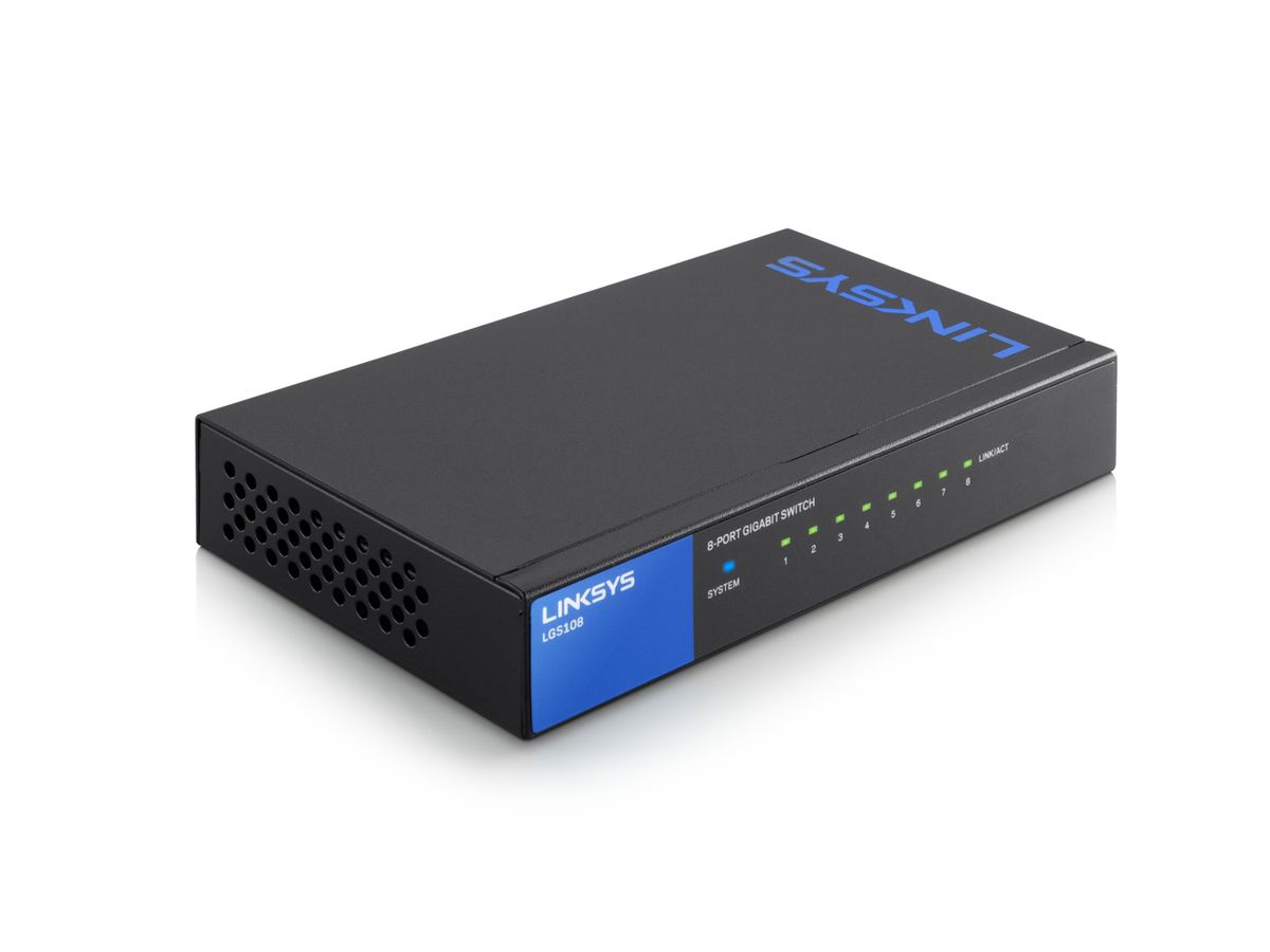 Linksys Commutateur de bureau Gigabit à 8 ports (LGS108)