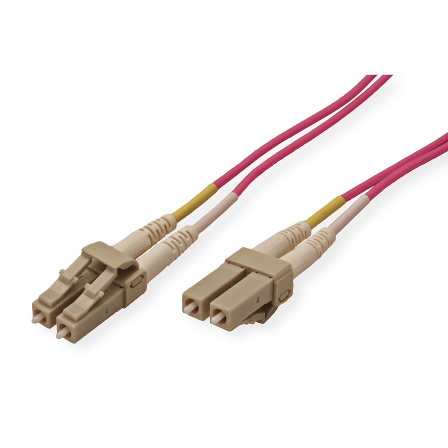 ROLINE Câble FO 50/125µm, LC/LC, OM4, violet, 1 m