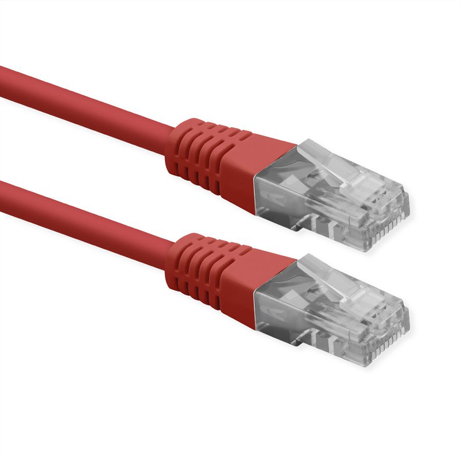 ROLINE Cordon Cat.6 (Classe E), UTP, PoE, rouge, 5 m