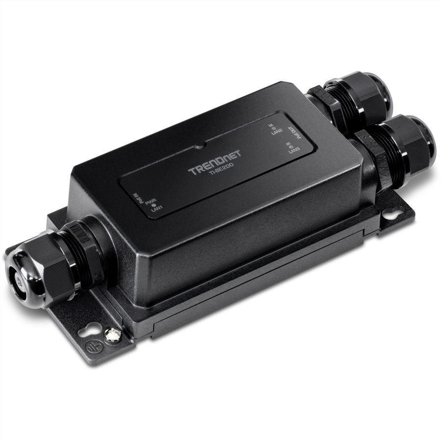 TRENDnet TI-BE200 Extenseur PoE++ Gigabit industriel, 2 ports pour l’extérieur