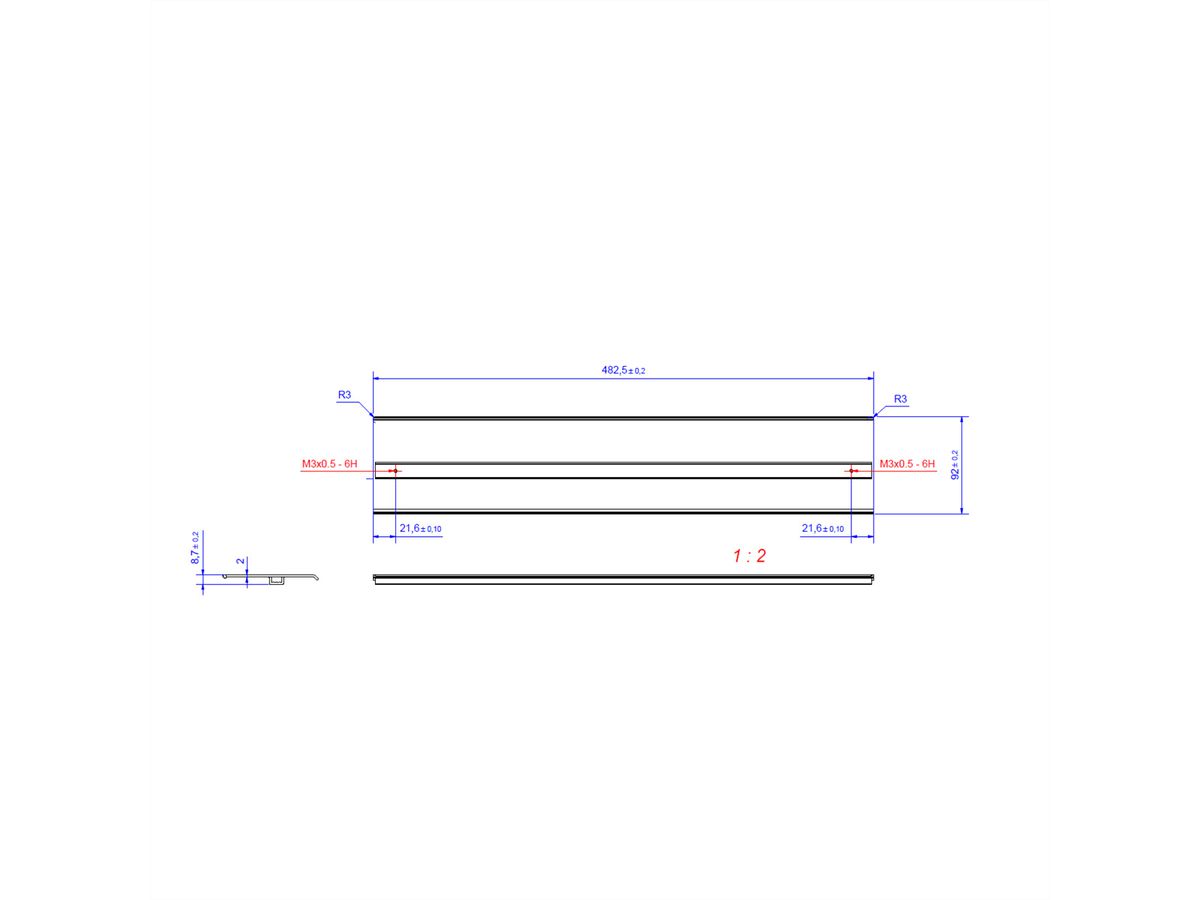BACHMANN TOP FRAME couvercle 8x sablé et anodisé