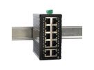 EXSYS EX-62026PoE Mini-commutateur Gigabit PoE industriel à 10 ports, 8x PoE + 2x 10/100/1000Tx