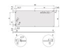SCHROFF Face avant, blindée, à charnières latérales, 6 U, 84 CV, 2,5 mm, alu