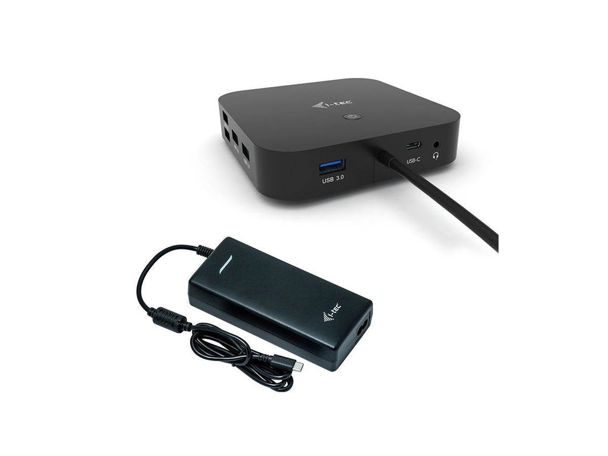 i-tec USB-C Dual Display Docking Station with Power Delivery 100 W + Universal Charger 100 W