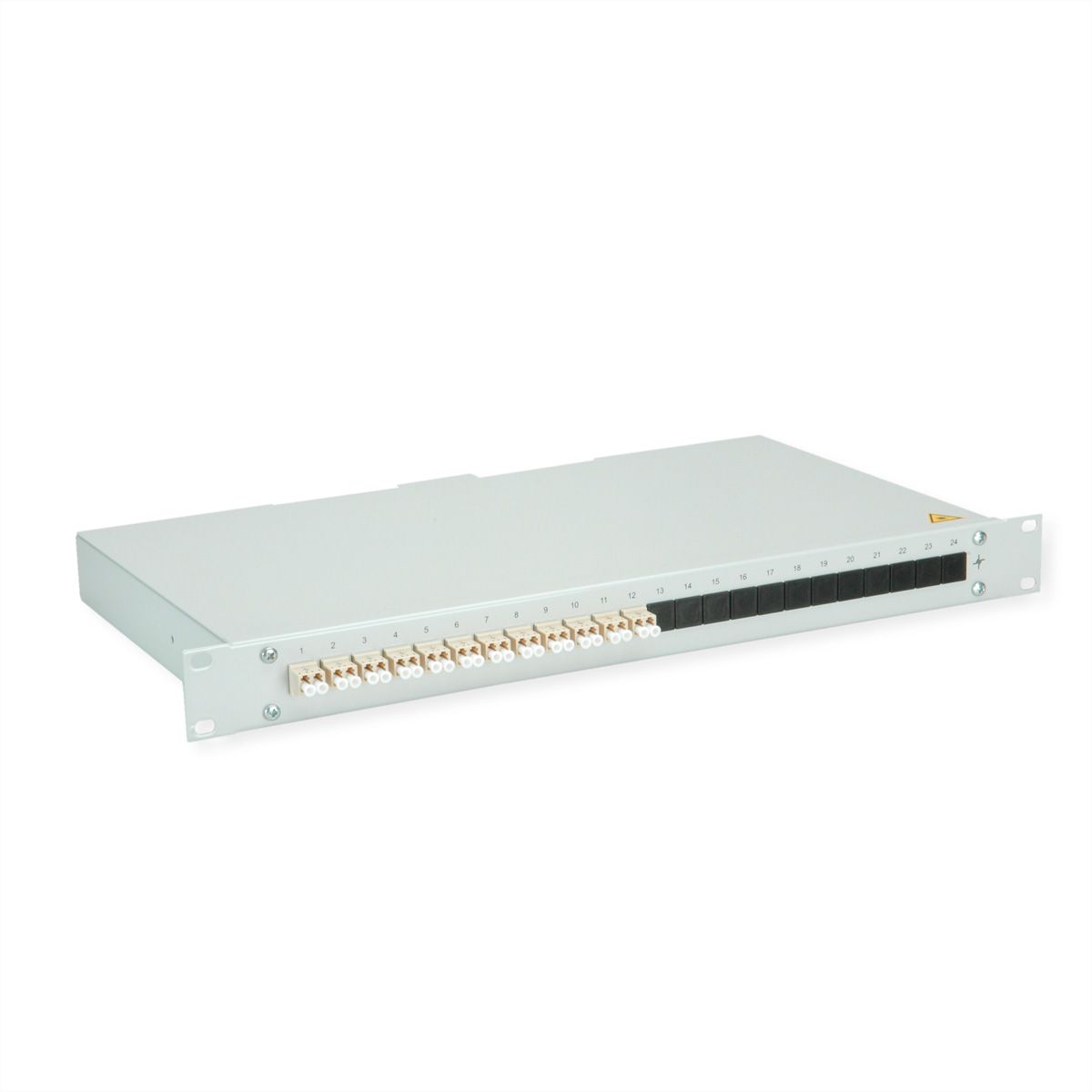 TELEGÄRTNER BASIS eco Panneau fibre optique, 12x LC Duplex, beige, OM2