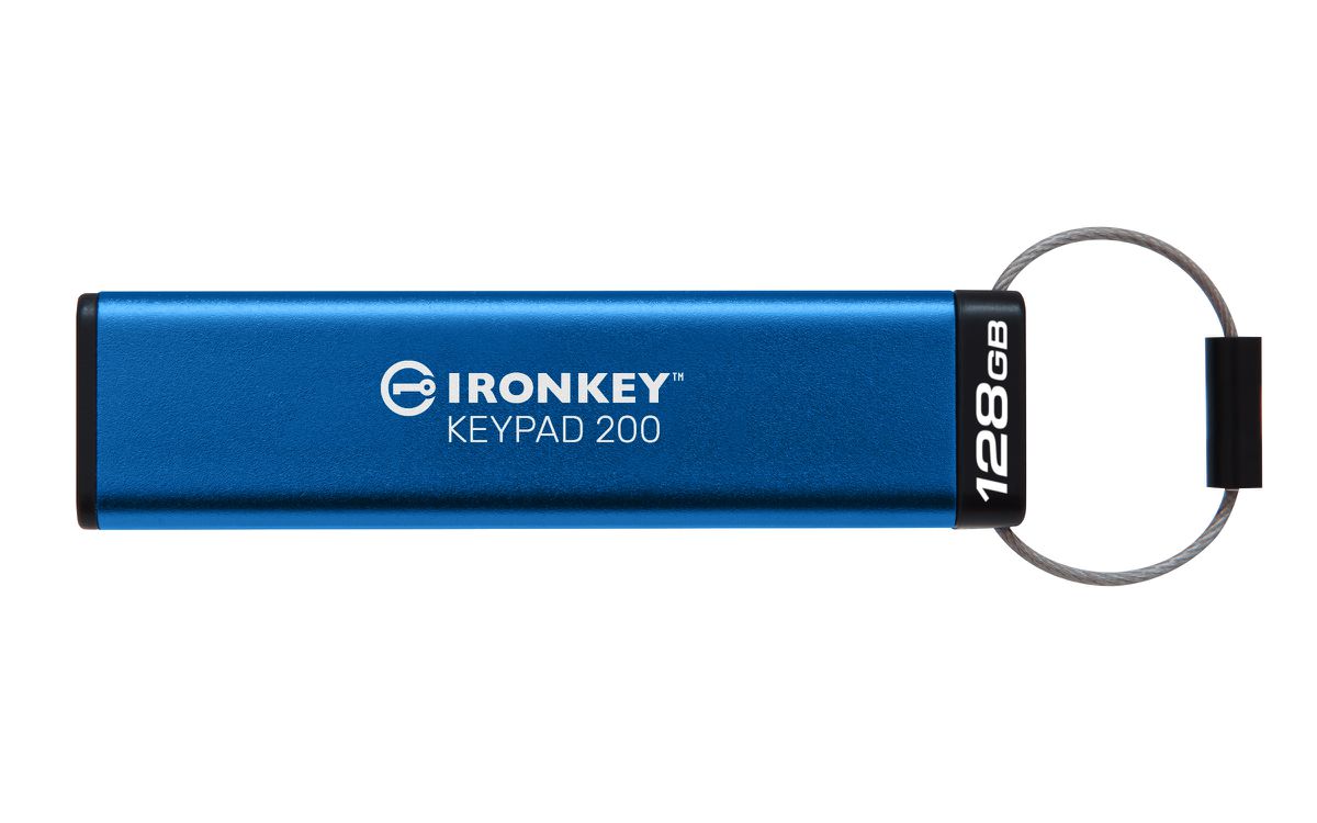 Kingston Technology IronKey Keypad 200 de 128 Go, FIPS 140-3 niveau 3 (en attente), chiffrement AES-256