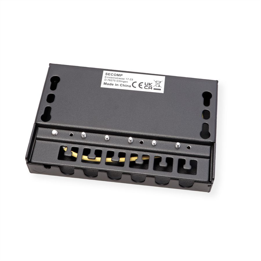 ROLINE Mini panneau Cat.6A/ClassEA 6 ports, 0,5U, blindé, noir