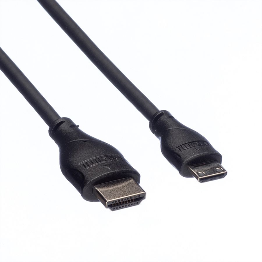 ROLINE Câble HDMI High Speed avec Ethernet, HDMI M - Mini HDMI M, 2 m