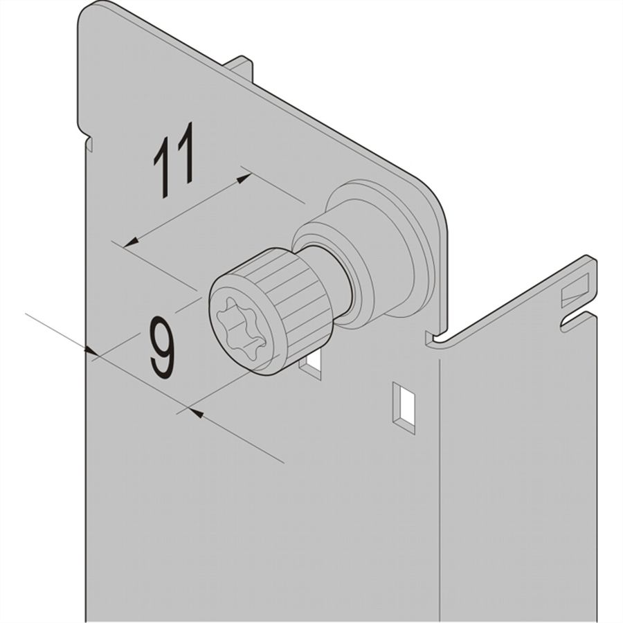 Vis de fixation SCHROFF pour la face avant MTCA.4