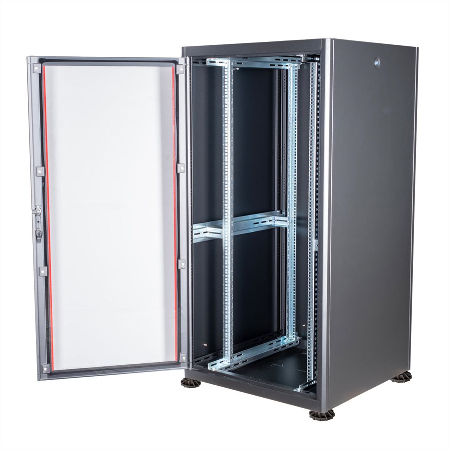 ROLINE 19" Baie réseau Basic 32U, 600x600 LxP Porte verre noir