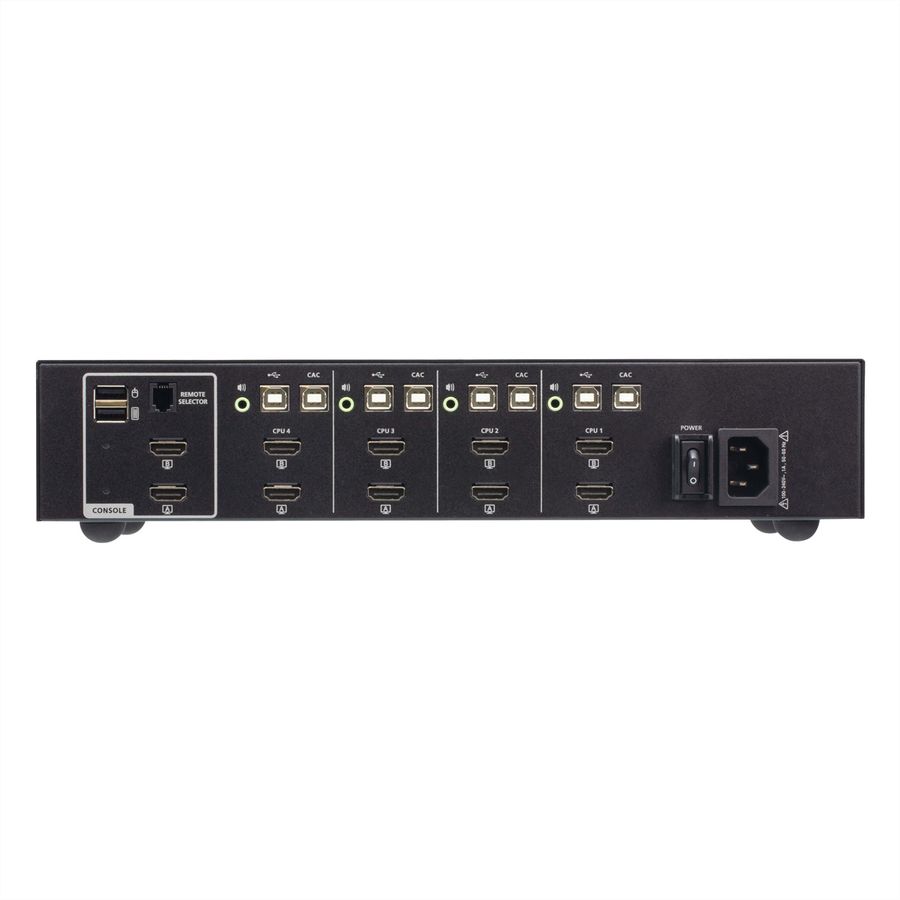 ATEN CS1144H4C Commutateur KVM sécurisé HDMI à 4 ports USB et double affichage avec CAC
