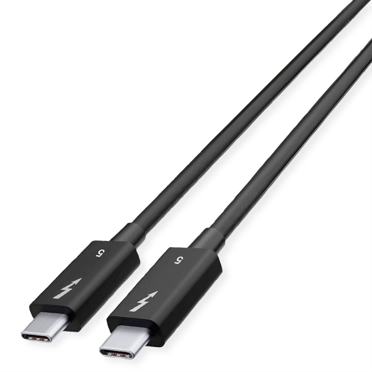 ROLINE Câble Thunderbolt™ 5 USB type C, M/M, 8K UHD-2, 80Gbit/s, 240W, passif, noir, 0,5 m