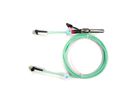 saCon Câble FO duplex 50/125µm OM3, LC/LC, turquoise, 2 m