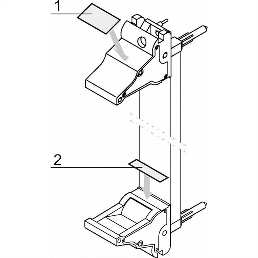 SCHROFF Plug-In Unit Bande d'étiquettes pour poignée IEL, feuille avec 320 pièces. 19 x 4,8 mm