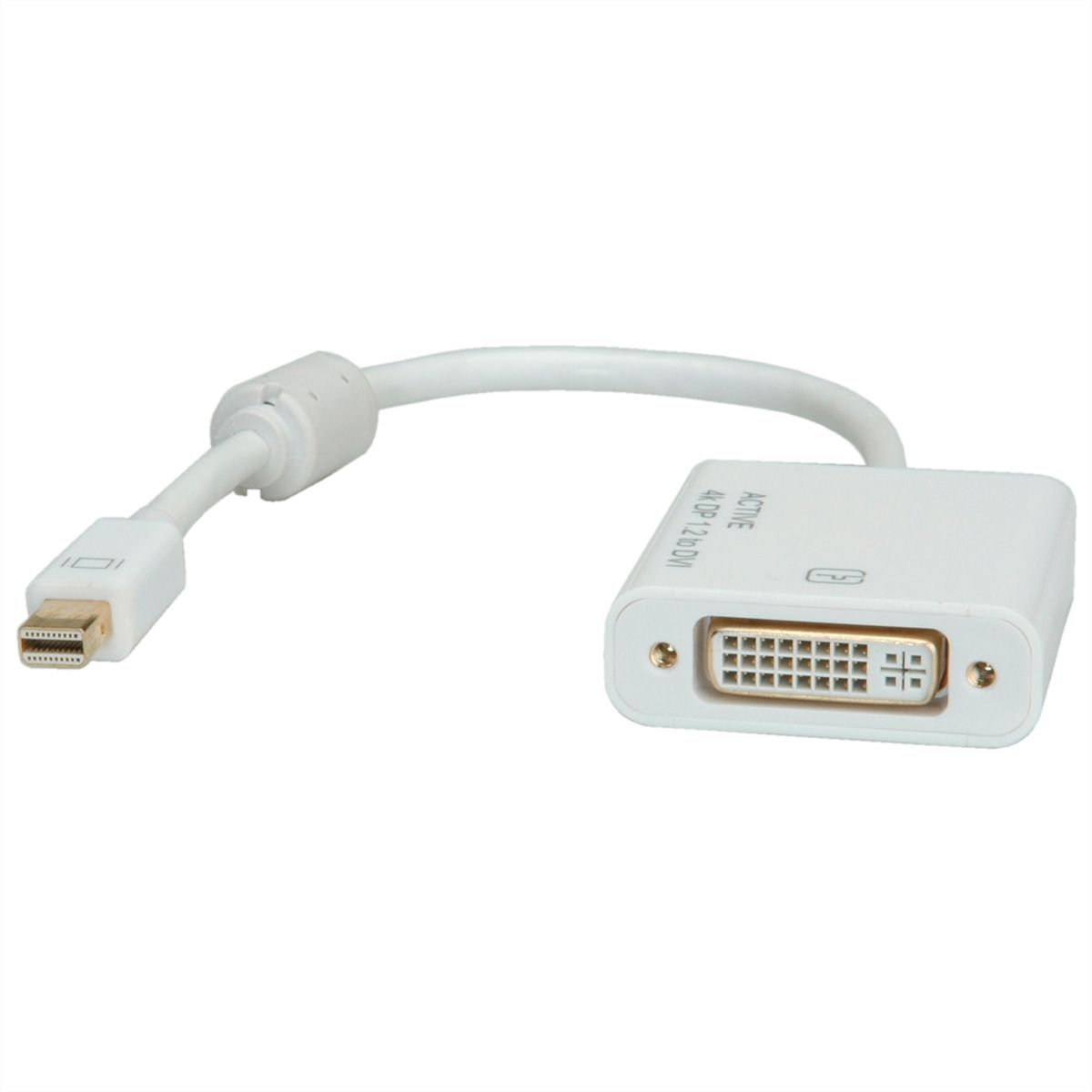 ROLINE 4K Adaptateur Mini DisplayPort-DVI, MiniDP M - DVI F
