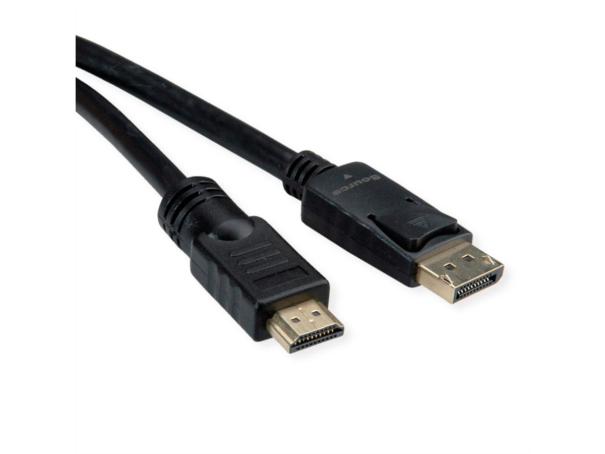 ROLINE Câble DisplayPort DP - UHDTV, M/M, noir, 7,5 m - SECOMP France