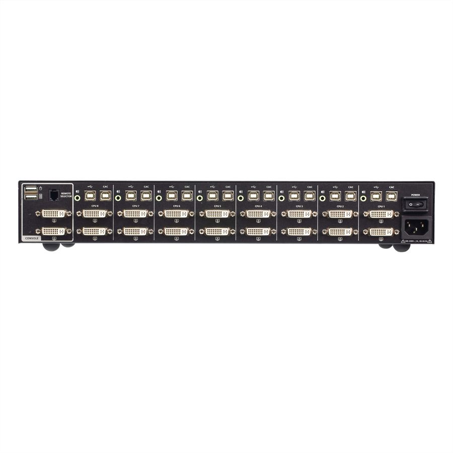 ATEN CS1148D4C Commutateur KVM sécurisé à double écran DVI 8 ports USB avec CAC